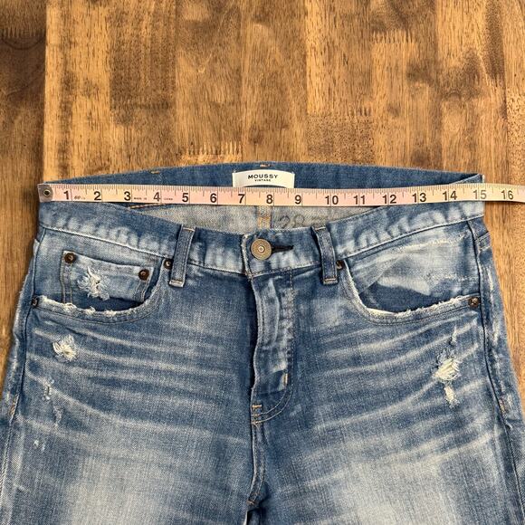 Moussy Vintage Women’s Ridgewood Distressed Skinny Japanese Denim Jeans Size 28 - Picture 6 of 12